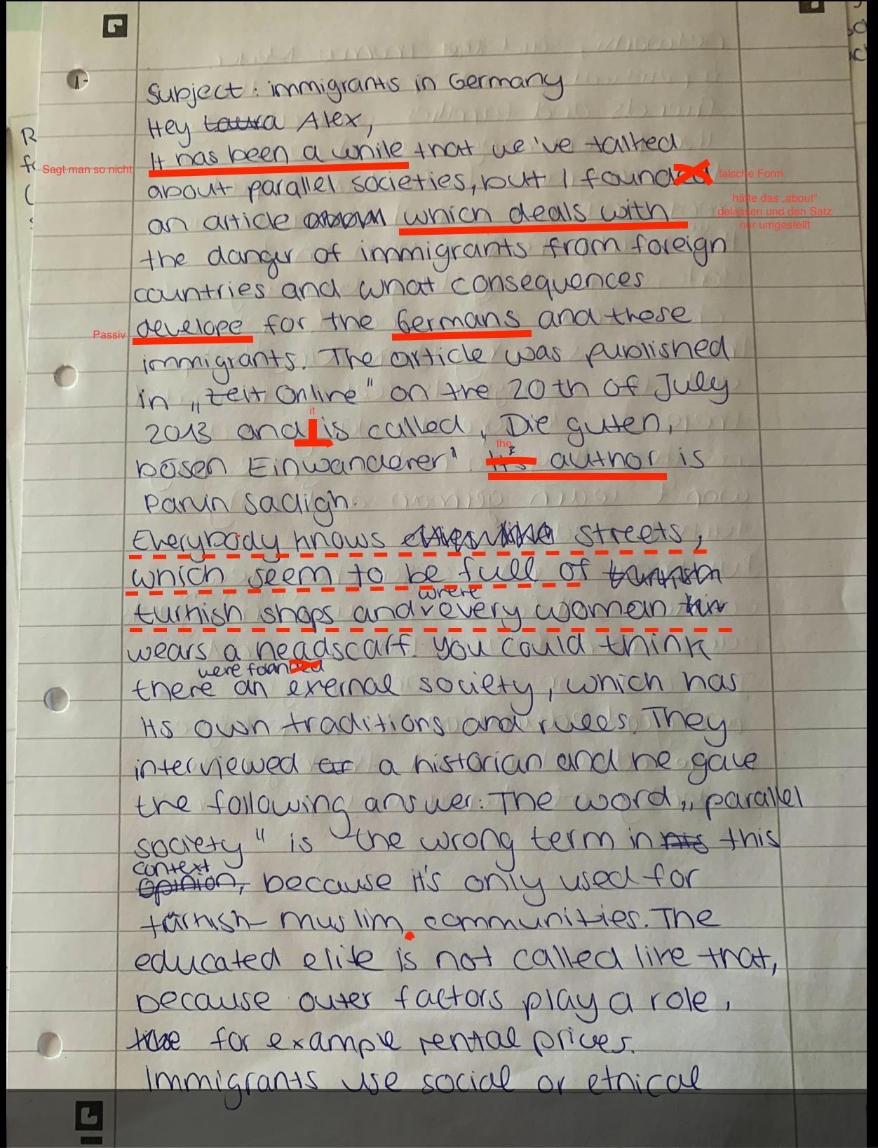 Korrektur Englischmediation? Brauche Hilfe bei der Übersetzung vom ...