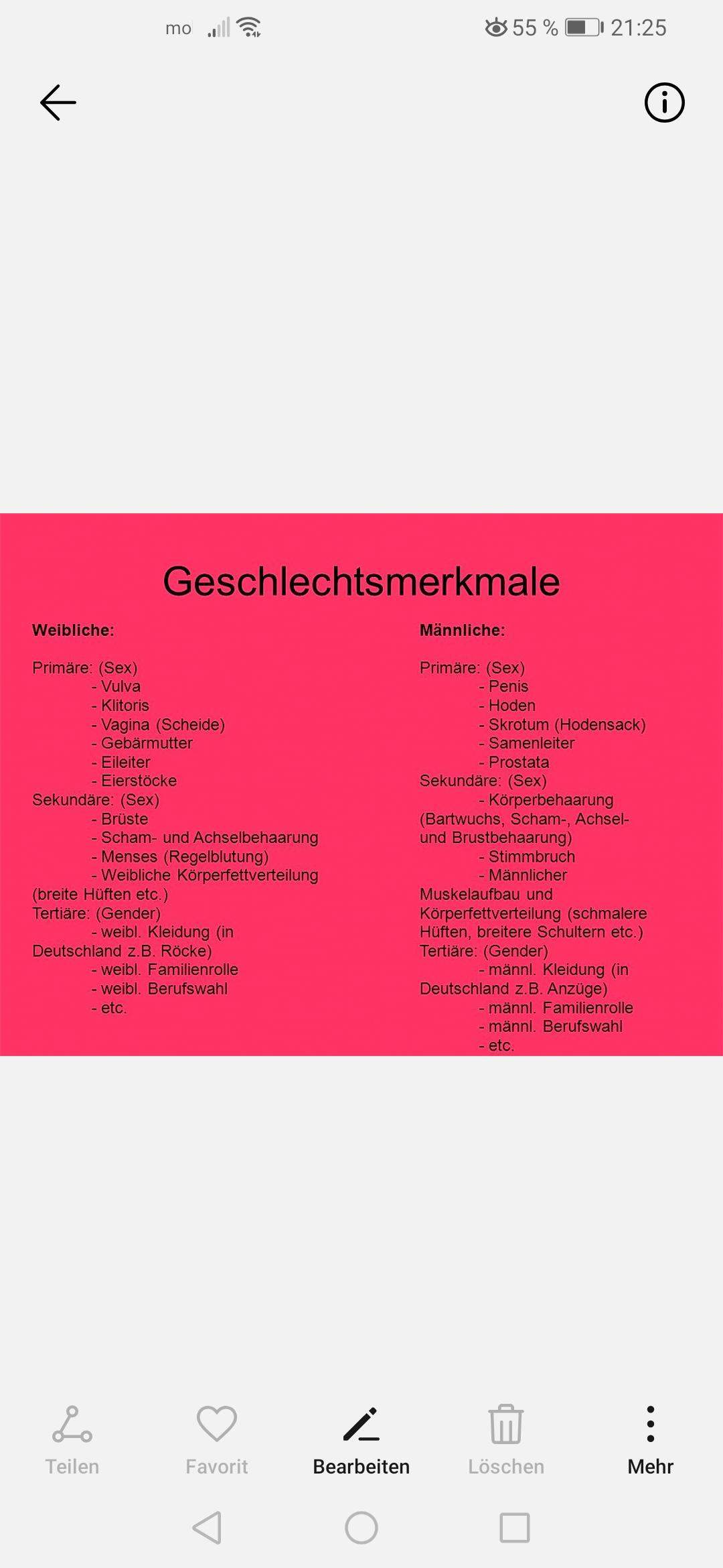 Was sind primäre und sekundäre (Schule, Biologie, Sexualkunde)