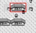 Mr Fujis Haus (ist in Rot umkringelt) - (Pokemon, GameBoy, Pokemon Gelb)