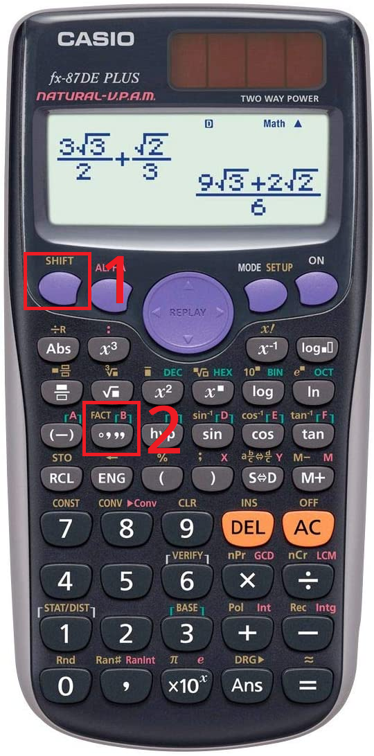 Wo finde ich die Taste (FACT) auf Taschenrechner? (Computer, Technik ...