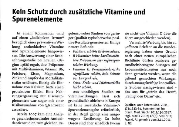 Artikel über Vitamine - (Gesundheit, Ernährung, Medizin)