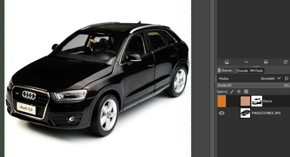 Gimp Schwarzes Objekt Einfarben Photoshop Bildbearbeitung