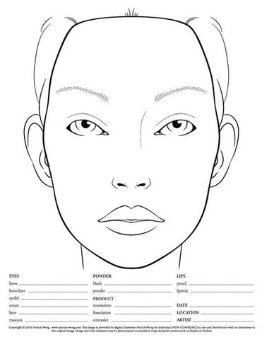 Gesicht Zum Schminken Beauty Zeichnen