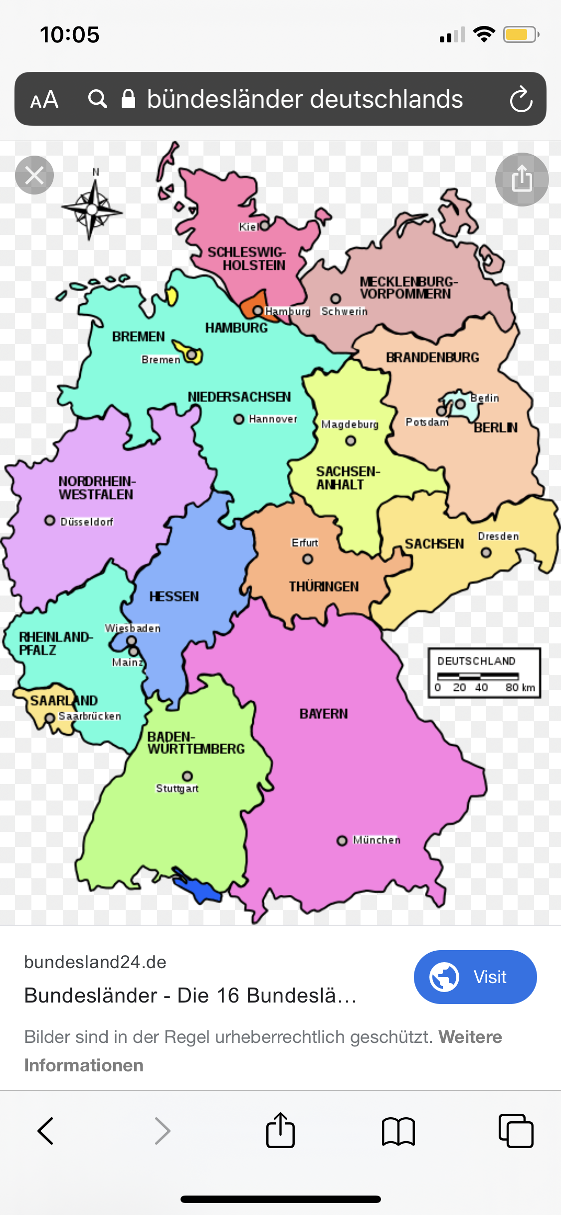 Welche Bundesländer haben keine Grenzen zu einem Nachbarstaat? (Schule