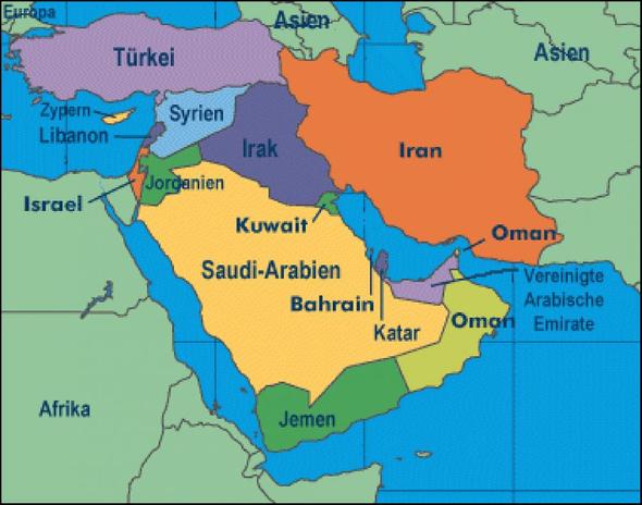Staaten im nahen Osten - (Schule, Referat, Naher Osten)