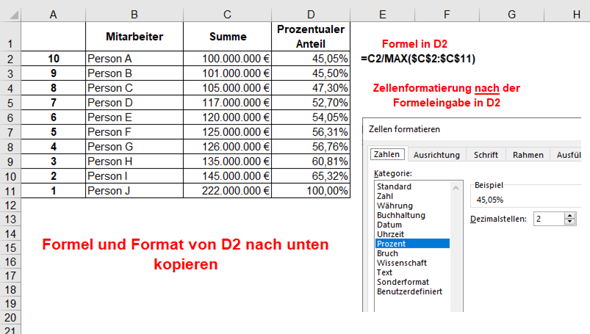  - (Microsoft Excel, Prozentrechnung, LibreOffice Calc)