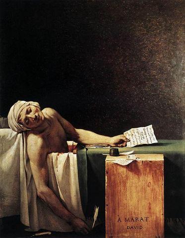 Jean Paul Marat tot in der Badewanne - (Musik, Fernsehen, Tod)
