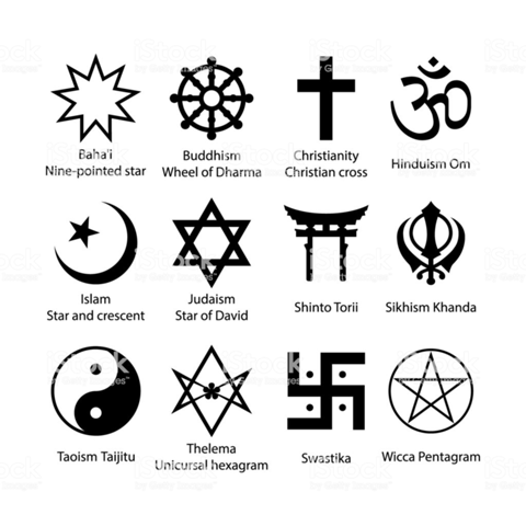 Symbol oder Bildnis für Islam, Judentum und Hinduismus? (Schule