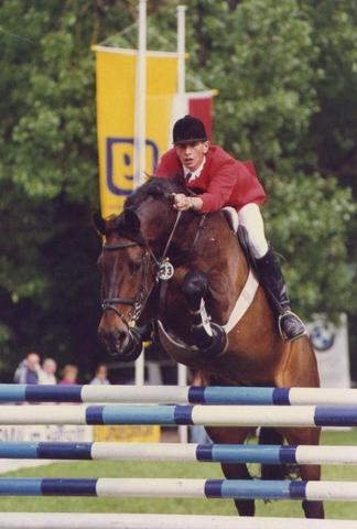 Gewinner des Championats von Genf (1990) Andreas Werft und Karneval - (Pferde, Reiten)
