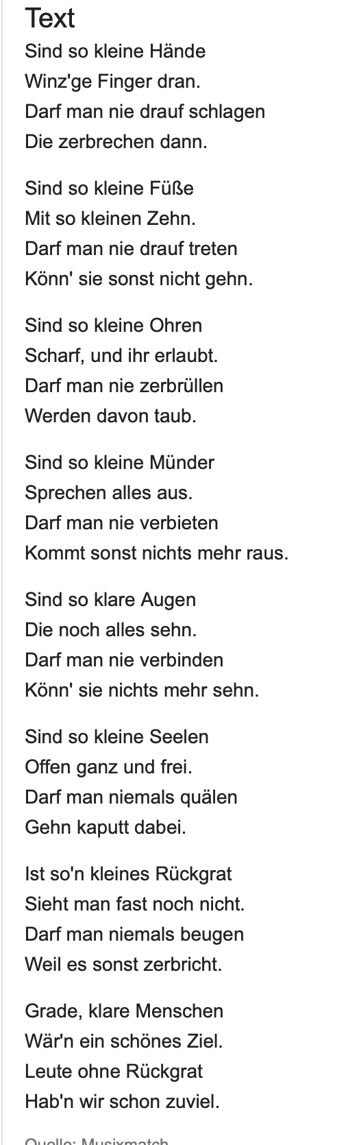 Interpretation zu einem Lied? (Schule, Deutsch, Sprache)