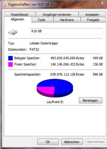 hier noch mal die Eigenschaften - (externe Festplatte, prüfen, intenso)
