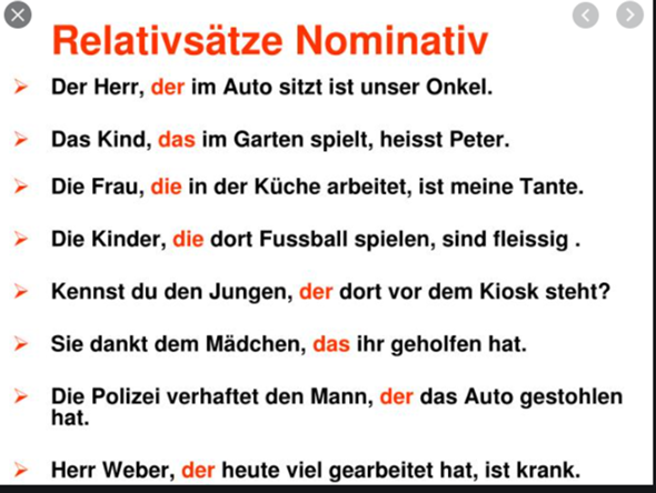 Was Ist Ein Relativ Satz