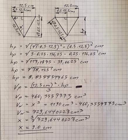 Mathe Würfel & Pyramide Aufgabe? (Schule, Mathematik, Lernen)