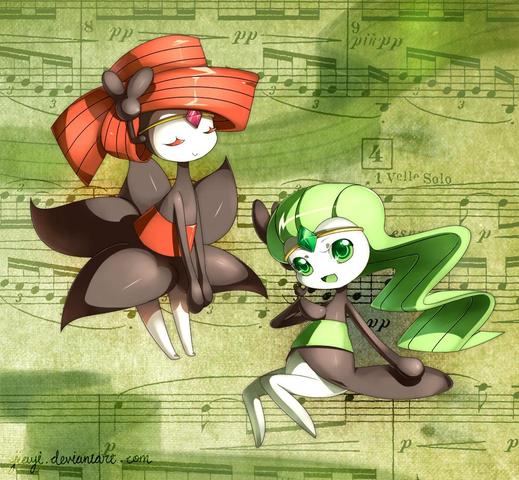 Das sind beide Meloetta zum Vergleich - (Pokemon, Entwicklung, Evoli)