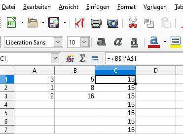  - (Microsoft Excel, OpenOffice, Tabellenkalkulation)