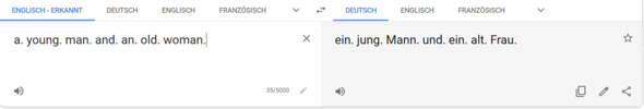 - (Sprache, Übersetzung)