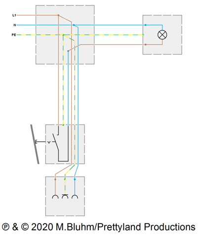 Lampe Mit Schalter Steckdose Mittels Abzweigdose Klemmen Computer Technik Technologie