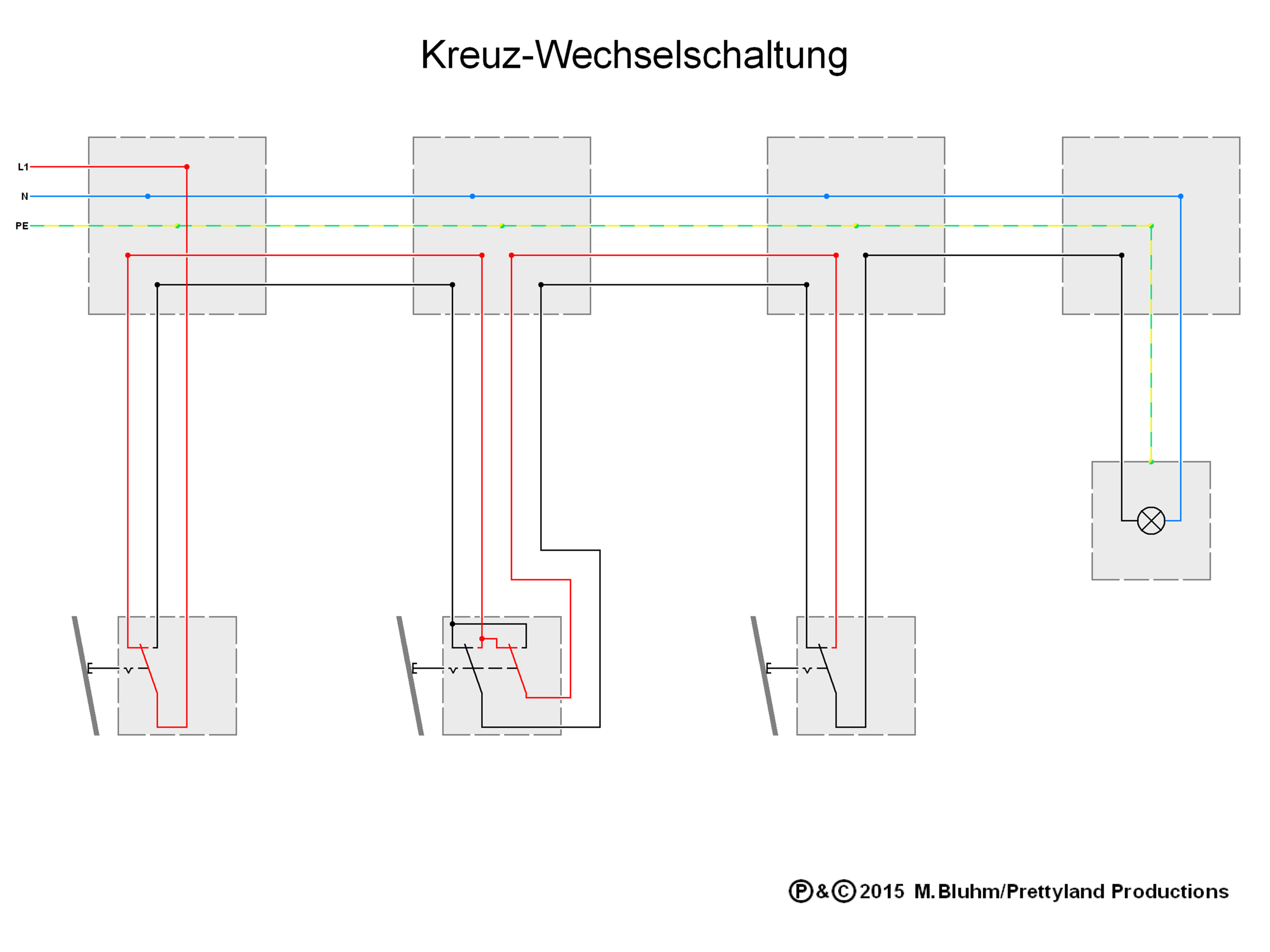 Jung Kreuzschalter Anschliessen