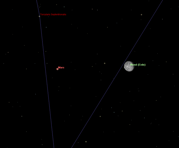 Heller Stern Neben Mond Im September 2020 Astronomie Sterne Planeten