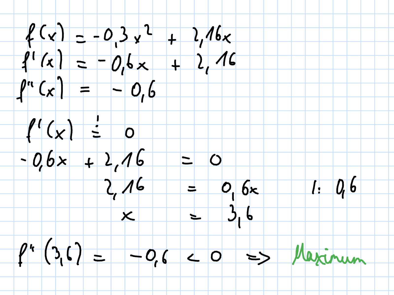 Mathe warum ist x die Lösung und nicht y?? (Schule, Mathematik, Parabel)