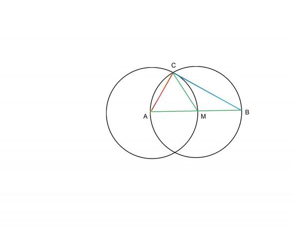 30-Grad-Winkel-Konstruktion - (Mathematik, Geometrie, Dreieck)