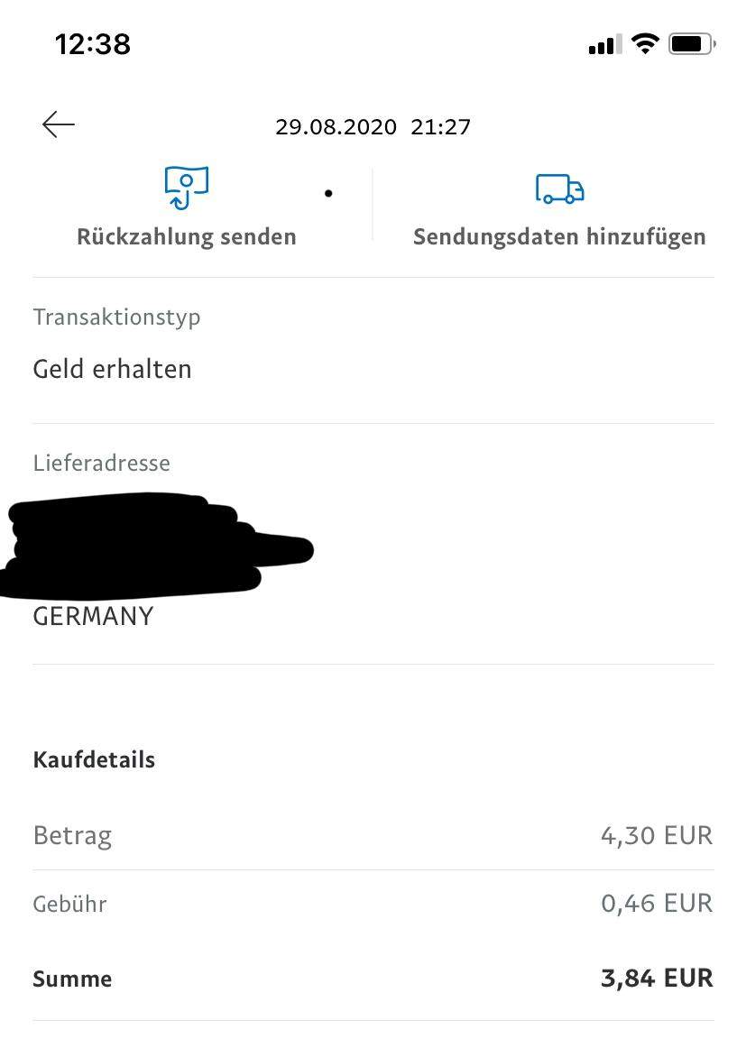 PayPal kann der Empfänger sehen, ob ich die Option "an Freunde" oder "Waren Dienstleistungen