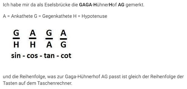 Trigonometrie, Hilfe zu einer Aufgabe? (Schule, Mathe)