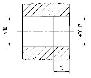 Partiell tolerierter Innendurchmesser - (Maschinenbau, Technische Zeichnung, Bemaßung)