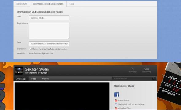 kanaleinstellungen - (Youtube, Name, Google)