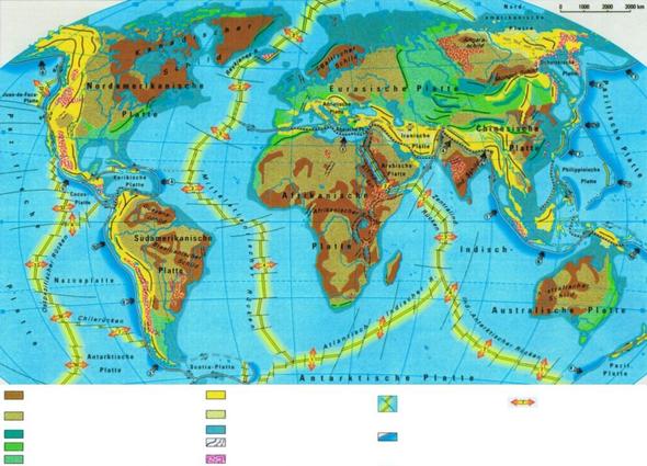 Platten mit Tiefseegräben und Dehnungszonen - (Schule, Geografie, Wilson-Zyklus)