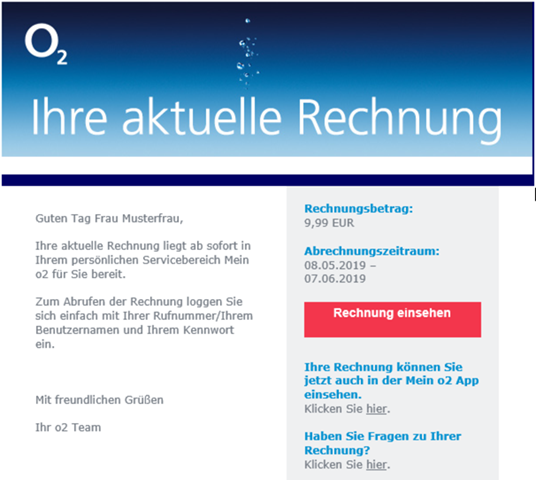 Rechnung von O2? (Musik, Handy, Wirtschaft und Finanzen)