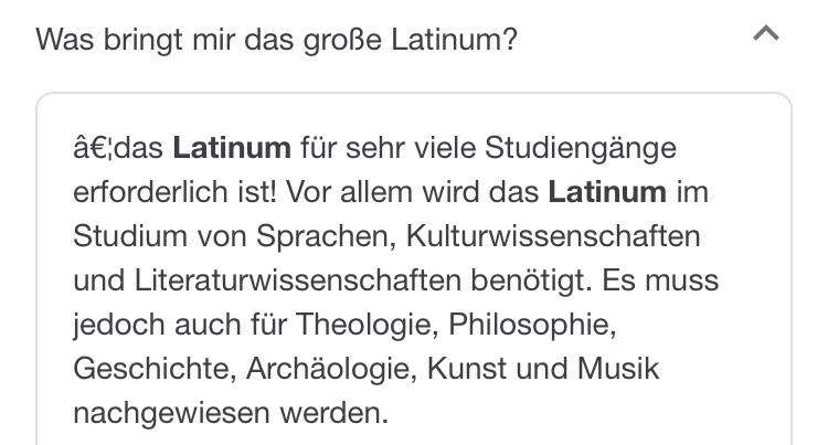 Wofür Braucht Man Das Große Latinum Wofür braucht man das große Latinum? (Ausbildung und Studium, Abitur