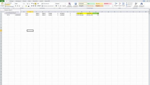 Screenshot 2 - (Microsoft Excel, Daten, Tabelle)
