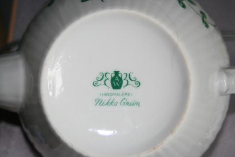 Teekanne AW Nikko grün - Marke - (Porzellan, Manufaktur, Warnecke)
