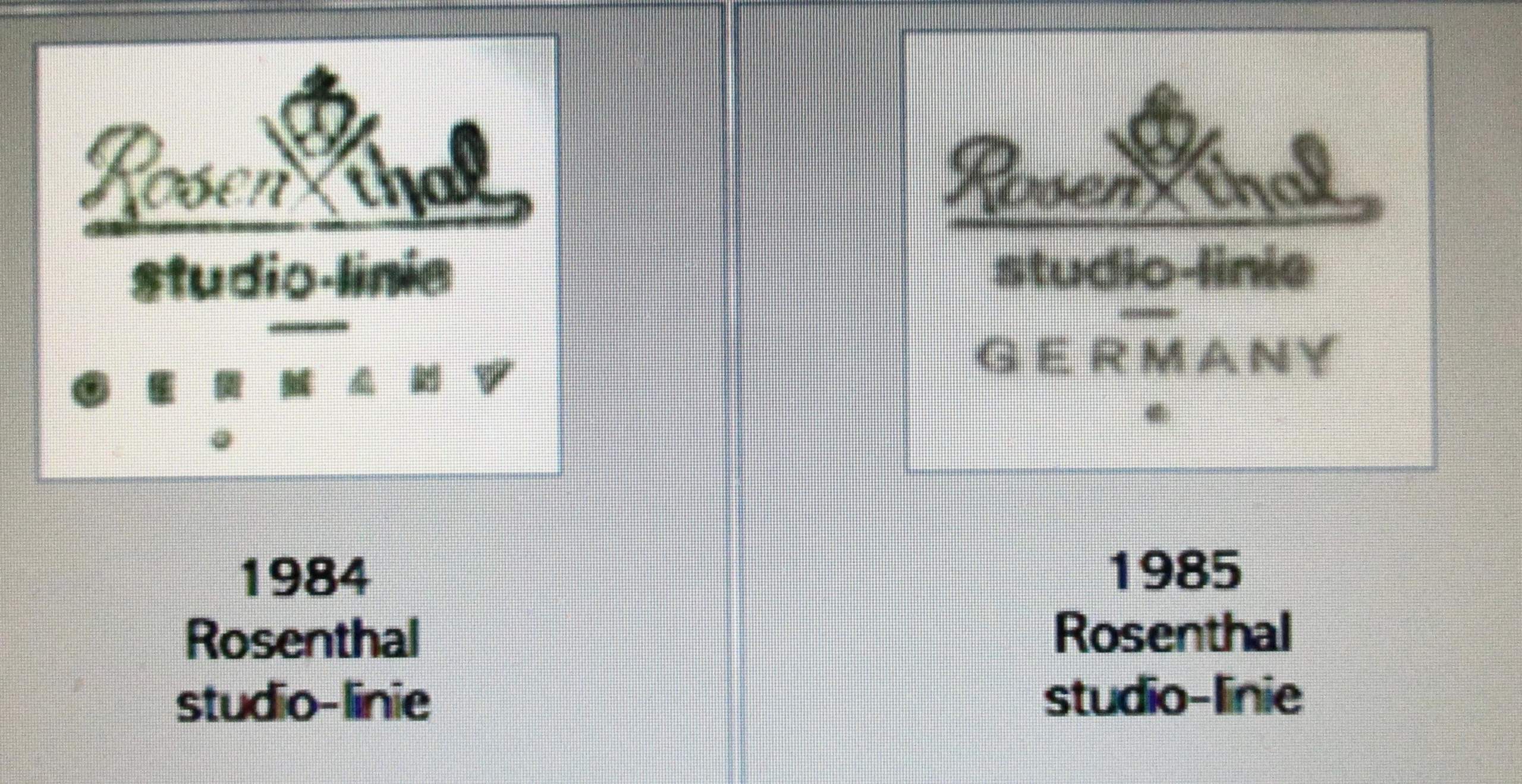 Rosenthal Studio line? Was bedeutet die Zahl?und was ist der