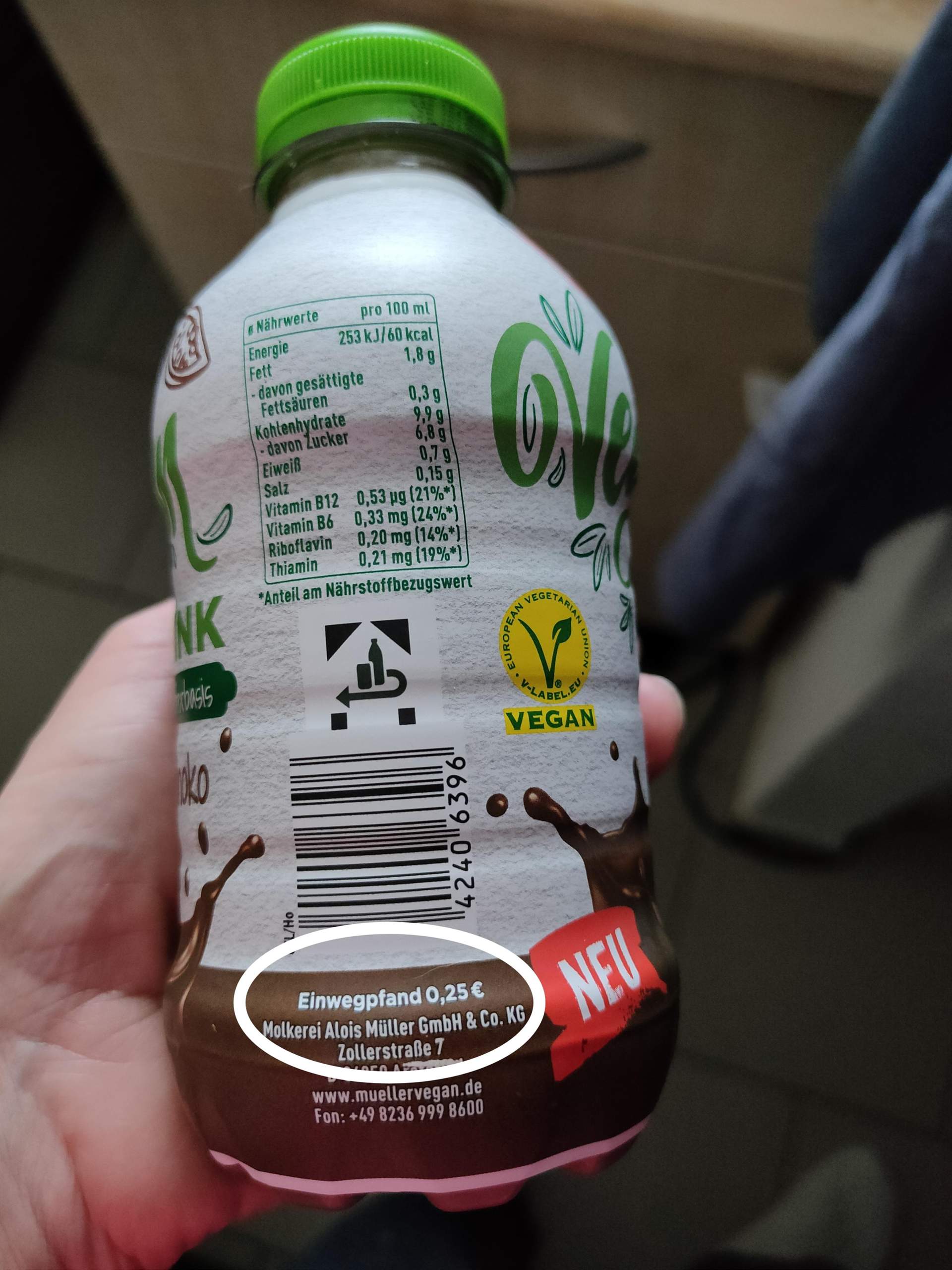 Müllermilch Pfand? (Geld, Getränke, Flasche)