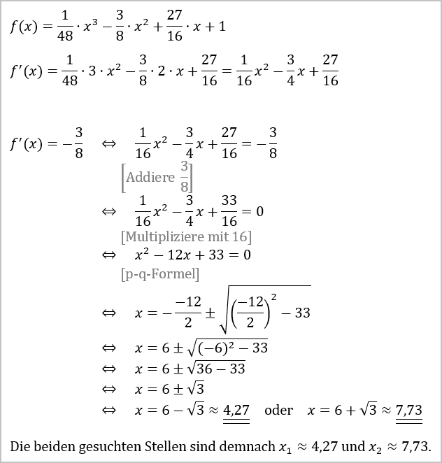 Wie ermittelt man solche Punkte a (2)? (Mathe, Mathematik, Analyse)