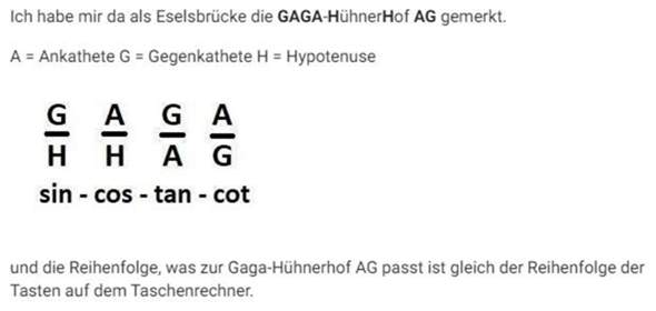  - (Schule, Mathematik, Trigonometrie)