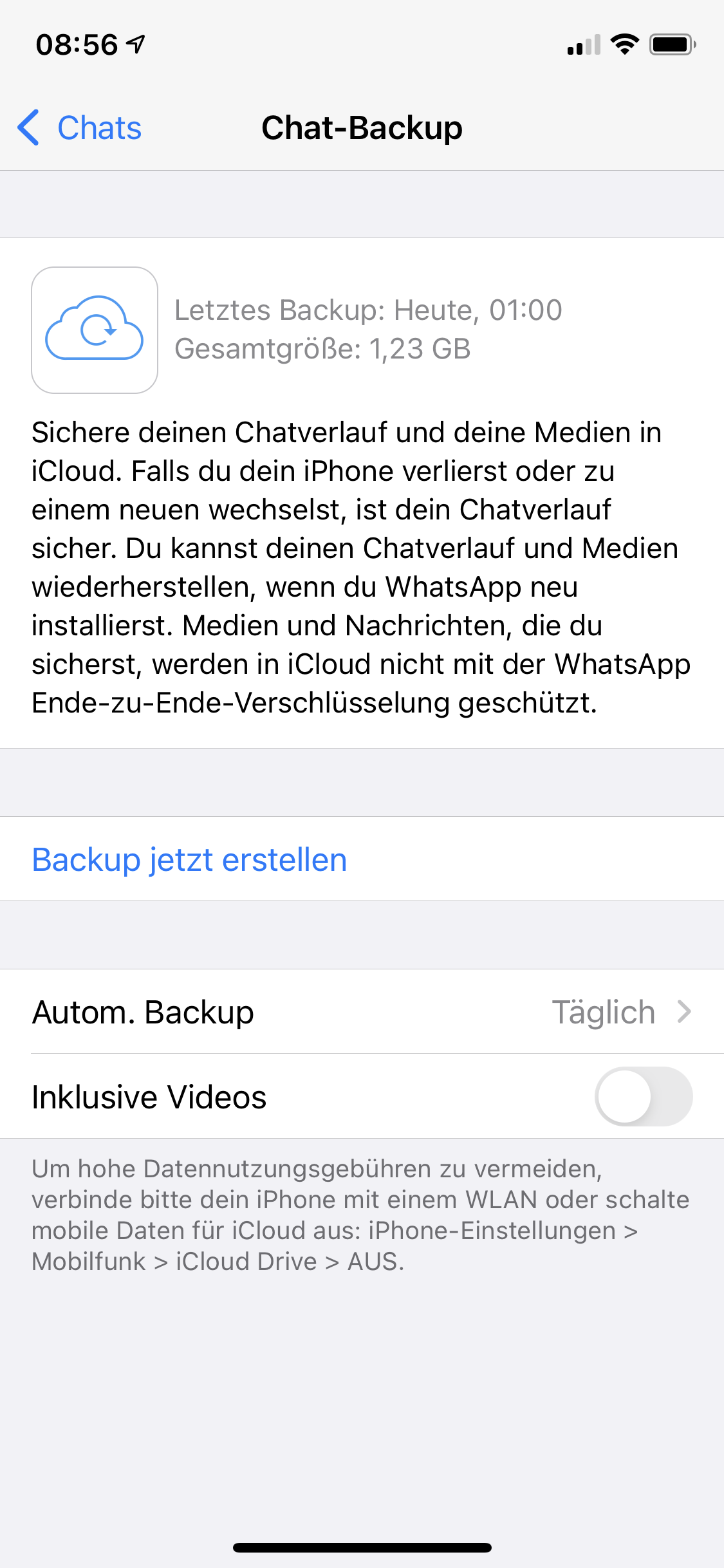 Backup nicht möglich und Icloud Speicher nach Kauf auf einmal voller? (Handy, Smartphone, Apple)