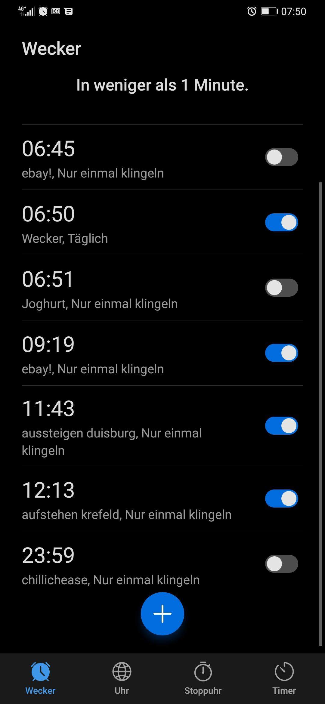 Warum klingelte mein Handywecker eine Stunde zu früh? (Wecker, Huawei