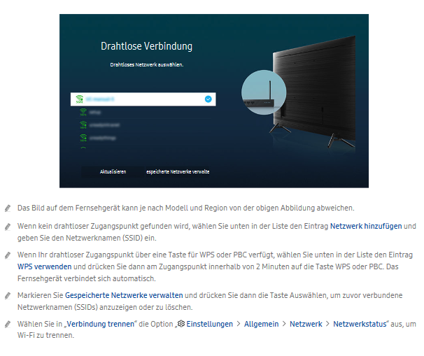 Samsung Smart TV verbindet sich nicht mit WLAN? (Technik, Telekom, WLANRouter)