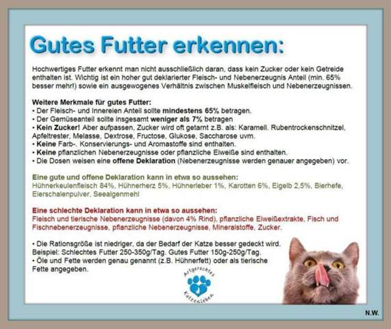  - (Katze, Tiermedizin, Katzenfutter)