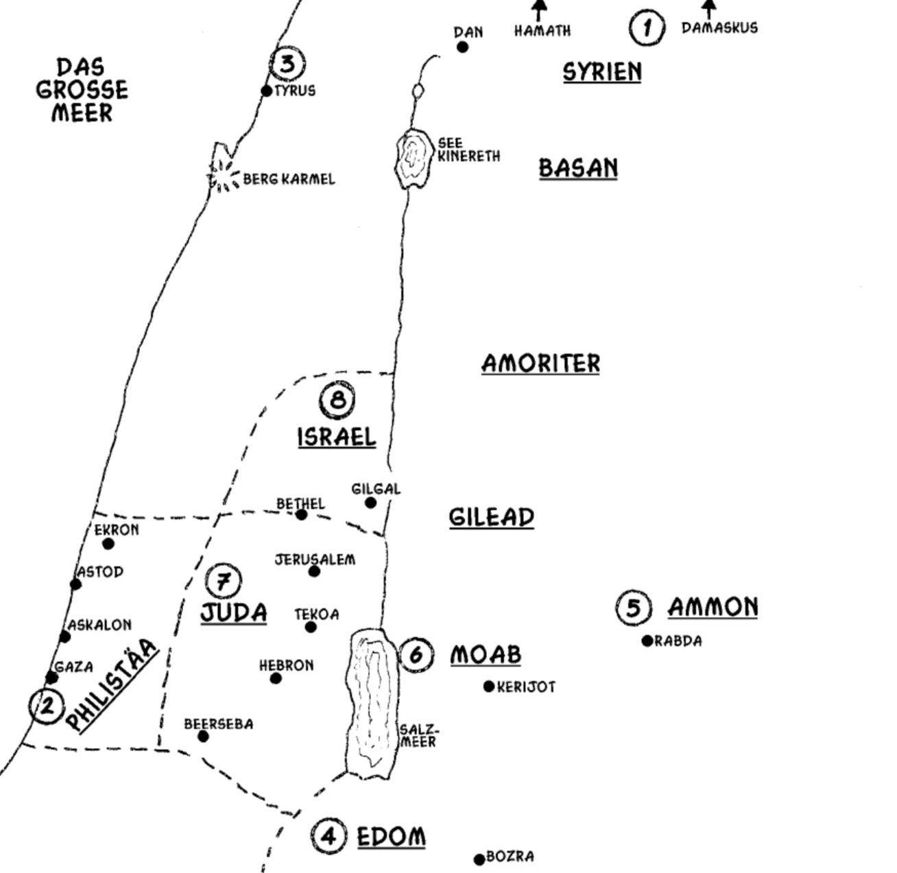 Was waren Die Aufenthalt orte von Amos? (Religion)