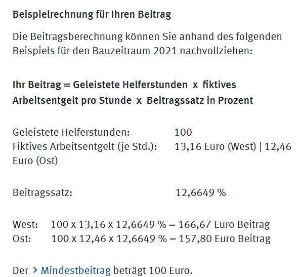 Bau Bg Kosten