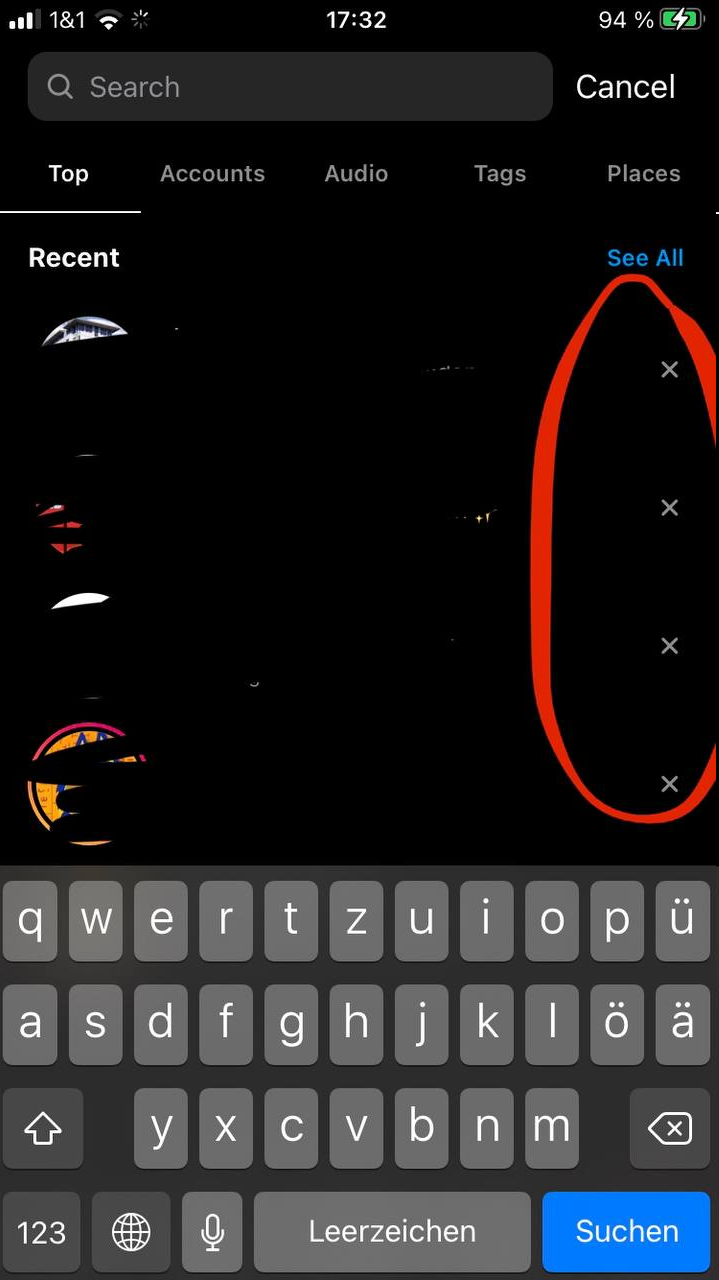 Instagram Such"Vorschläge" löschen? (Handy, Smartphone, Social Media)