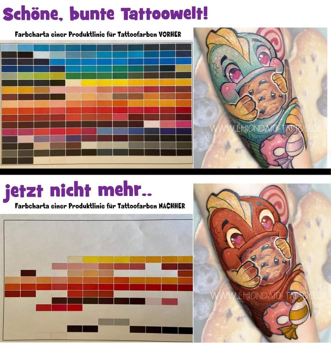 Ist blaue tattoo Farbe ab 2022 komplett verboten hab das gelesen?