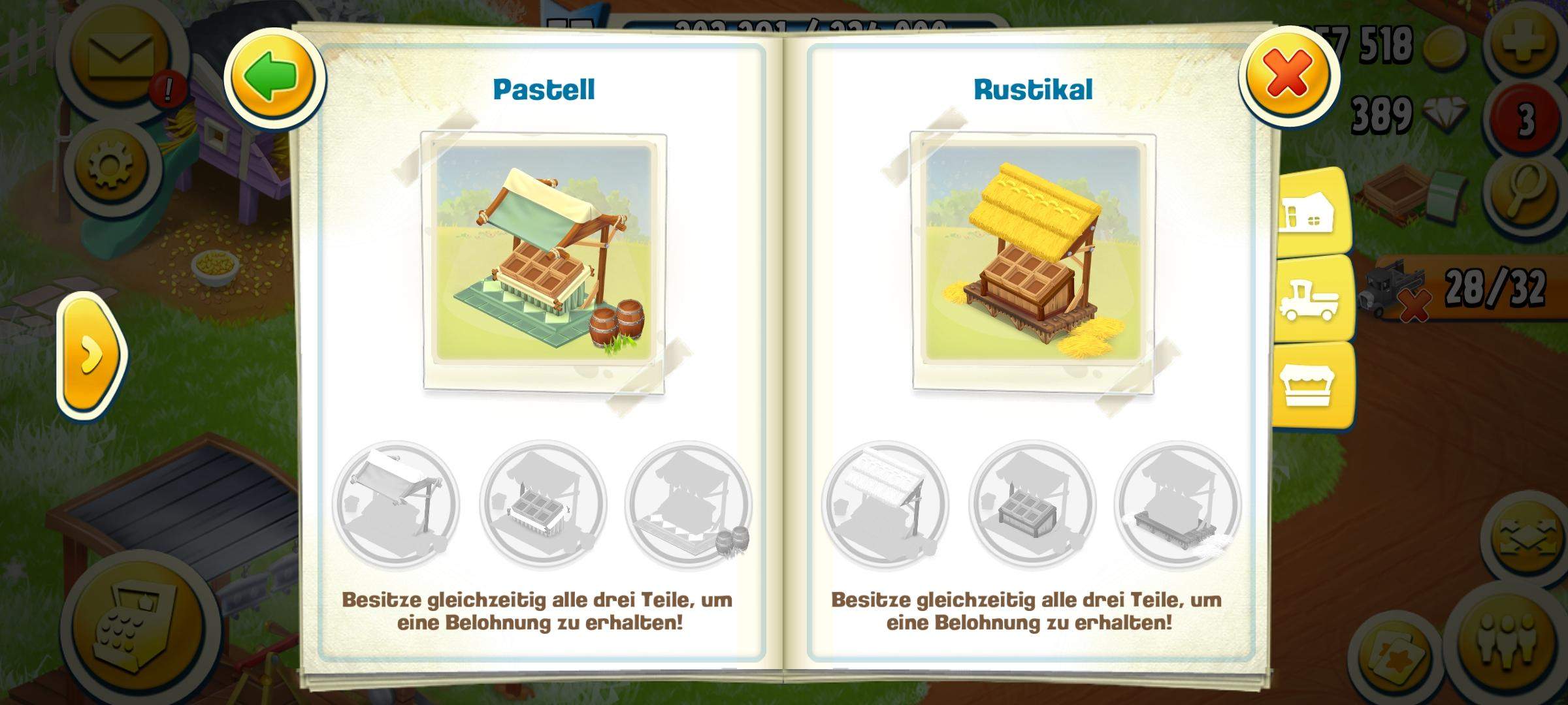 Hay day das aussehen vom Erfolgshaus und dem Shop ändern? (Computer