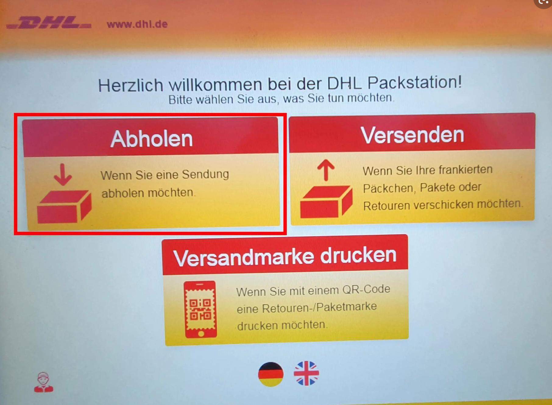 DHL Packstation akzeptiert Benachrichtigungscode nicht. Was tun? (DHLPackstation)