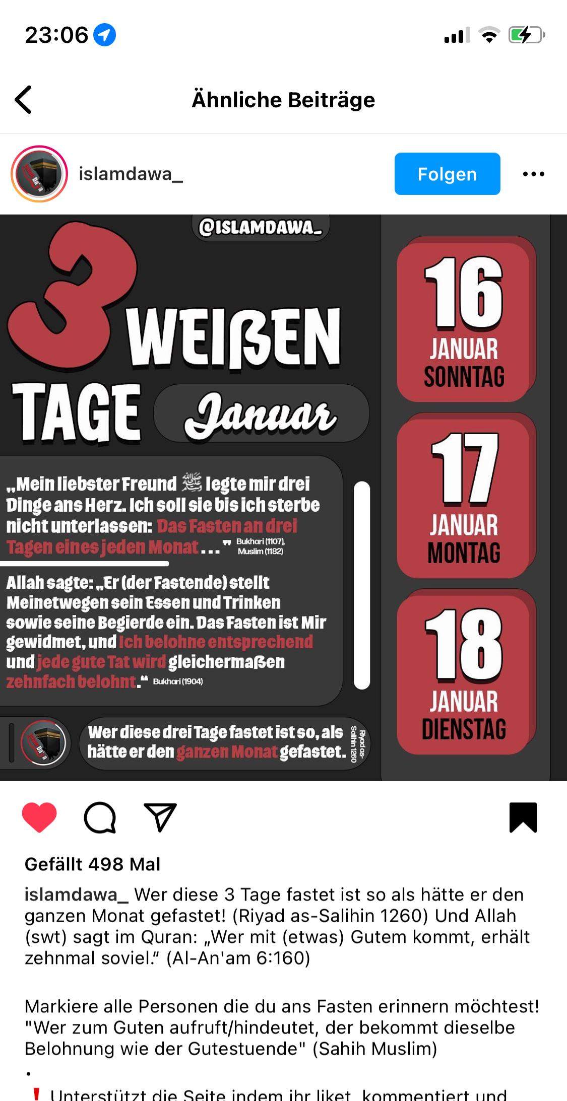 3 Wei en Tage Im Januar 2022 Islam Fasten 