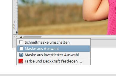 Schnellmaske auf "Maske aus Auswahl" umstellen - (Bilder, Foto, Fotografie)